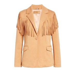 NEW Anthropologie BLANKNYC Brown FREE BIRD Western FRINGE Festival BLAZER XS